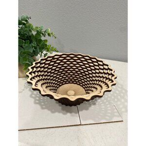 Baltic by Design Laser Cut Intricate Cut Decorative Wood Basket